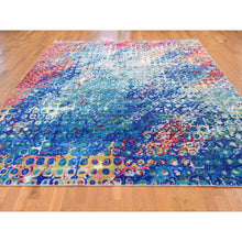 Load image into Gallery viewer, 9&#39;x12&#39; THE PEACOCK, Sari Silk Colorful Hand Knotted Oriental Rug FWR355512