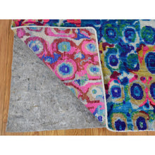 Load image into Gallery viewer, 9&#39;x12&#39; THE PEACOCK, Sari Silk Colorful Hand Knotted Oriental Rug FWR355512