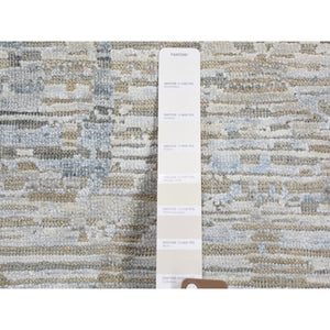 12'x15'1" THE PASTEL COLLECTION, Oversized Silk With Textured Wool Hand Knotted Oriental Rug FWR355572