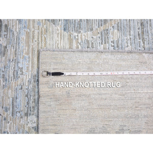 12'x15'1" THE PASTEL COLLECTION, Oversized Silk With Textured Wool Hand Knotted Oriental Rug FWR355572