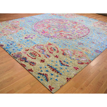 Load image into Gallery viewer, 11&#39;10&quot;x15&#39; Oversized Sari Silk And Textured Wool Colorful Maharaja Hand Knotted Oriental Rug FWR355584