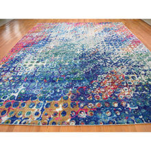Load image into Gallery viewer, 11&#39;10&quot;x15&#39; THE PEACOCK, Oversized Sari Silk Colorful Hand Knotted Oriental Rug FWR355590