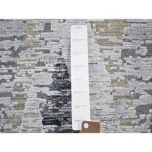 Load image into Gallery viewer, 11&#39;10&quot;x15&#39;2&quot; DIMENSIONAL CURTAINS Gray Oversized Silk With Textured Wool Hand Knotted Oriental Rug FWR355608