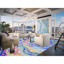 Load image into Gallery viewer, 11&#39;7&quot;x14&#39;5&quot; THE LAVA, Oversized Colorful Sari Silk With Textured Wool Hand Knotted Oriental Rug FWR355620