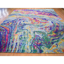 Load image into Gallery viewer, 11&#39;7&quot;x14&#39;5&quot; THE LAVA, Oversized Colorful Sari Silk With Textured Wool Hand Knotted Oriental Rug FWR355620