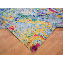 Load image into Gallery viewer, 11&#39;7&quot;x14&#39;5&quot; THE LAVA, Oversized Colorful Sari Silk With Textured Wool Hand Knotted Oriental Rug FWR355620