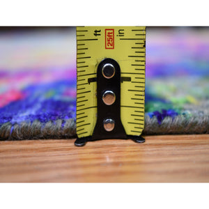 11'7"x14'5" THE LAVA, Oversized Colorful Sari Silk With Textured Wool Hand Knotted Oriental Rug FWR355620