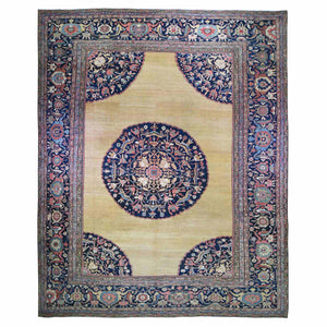 16'3"x19'10" Yellow Oversized Antique Persian Sultanabad Clean, Even Wear, Hand Knotted Oriental Rug FWR355716