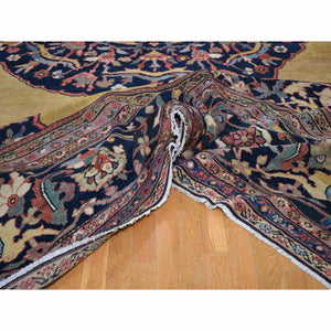 16'3"x19'10" Yellow Oversized Antique Persian Sultanabad Clean, Even Wear, Hand Knotted Oriental Rug FWR355716