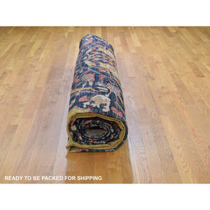 16'3"x19'10" Yellow Oversized Antique Persian Sultanabad Clean, Even Wear, Hand Knotted Oriental Rug FWR355716