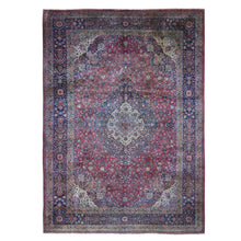 Load image into Gallery viewer, 8&#39;7&quot;x12&#39; Red Antique Persian Kashan, Full Pile, Clean, Soft, Abrash Hand Knotted Oriental Rug FWR355740