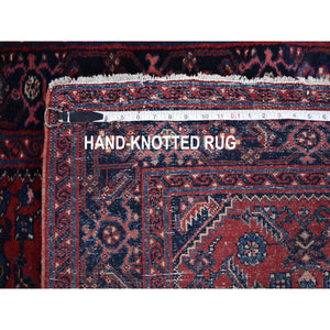 2'8"x16'8" Red Antique Persian Hamadan XL Runner Fish Design Dense Weave Oriental Rug FWR355782