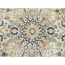 Load image into Gallery viewer, 13&#39;7&quot;x23&#39; Cream Color Oversized Antique Soft Colors Persian Khorasan Even Wear Hand Knotted Oriental Rug FWR355830
