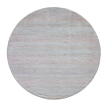 Load image into Gallery viewer, 8&#39;x8&#39; Salmon Grass Design Wool And Silk Hand Knotted Round Oriental Rug FWR355878