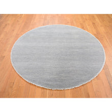 Load image into Gallery viewer, 6&#39;x6&#39; Gray Grass Design Wool and Silk Hand Knotted Round Oriental Rug FWR355932