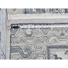 Load image into Gallery viewer, 8&#39;10&quot;x12&#39;1&quot; Pure Silk with Textured Wool Khotan Design Hand Knotted Oriental Rug FWR356220