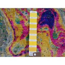 Load image into Gallery viewer, 3&#39;x5&#39; THE LAVA, Colorful Sari Silk with Textured Wool Hand Knotted Oriental Rug FWR356856