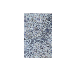 3'x5'3" THE MAHARAJA, Hand Knotted Pure Silk with Textured Wool Exemplar Oriental Rug FWR356922