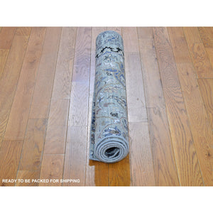 3'x5'3" THE MAHARAJA, Hand Knotted Pure Silk with Textured Wool Exemplar Oriental Rug FWR356922