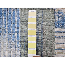 Load image into Gallery viewer, 2&#39;7&quot;x10&#39;4&quot; THE INTERTWINED PASSAGE, Silk with Textured Wool Hand Knotted Runner Oriental Rug FWR356928