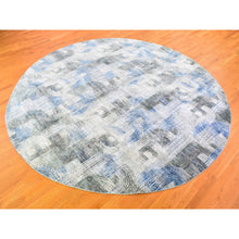 Load image into Gallery viewer, 12&#39;x12&#39; THE INTERTWINED PASSAGE, Round Silk With Textured Wool Hand Knotted Oriental Rug FWR356946