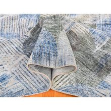 Load image into Gallery viewer, 12&#39;x12&#39; THE INTERTWINED PASSAGE, Round Silk With Textured Wool Hand Knotted Oriental Rug FWR356946