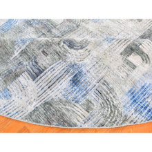 Load image into Gallery viewer, 12&#39;x12&#39; THE INTERTWINED PASSAGE, Round Silk With Textured Wool Hand Knotted Oriental Rug FWR356946