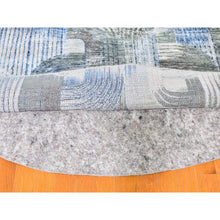 Load image into Gallery viewer, 12&#39;x12&#39; THE INTERTWINED PASSAGE, Round Silk With Textured Wool Hand Knotted Oriental Rug FWR356946