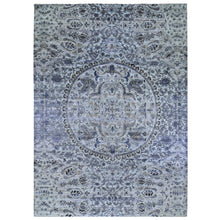 Load image into Gallery viewer, 10&#39;x14&#39;2&quot; THE MAHARAJA, Pure Silk with Textured Wool Hand Knotted Oriental Rug FWR356958