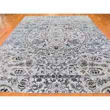 Load image into Gallery viewer, 10&#39;x14&#39;2&quot; THE MAHARAJA, Pure Silk with Textured Wool Hand Knotted Oriental Rug FWR356958
