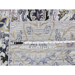 10'x14'2" THE MAHARAJA, Pure Silk with Textured Wool Hand Knotted Oriental Rug FWR356958