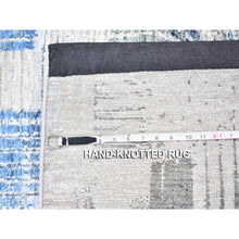 Load image into Gallery viewer, 2&#39;8&quot;x6&#39;1&quot; THE INTERTWINED PASSAGE, Hand Knotted Silk with Textured Wool Runner Oriental Rug FWR356994