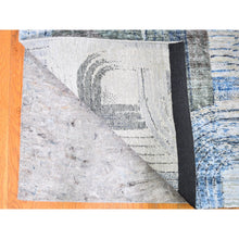 Load image into Gallery viewer, 2&#39;7&quot;x12&#39; THE INTERTWINED PASSAGE, Silk with Textured Wool Hand Knotted Runner Oriental Rug FWR357024