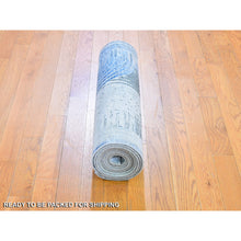 Load image into Gallery viewer, 2&#39;7&quot;x12&#39; THE INTERTWINED PASSAGE, Silk with Textured Wool Hand Knotted Runner Oriental Rug FWR357024