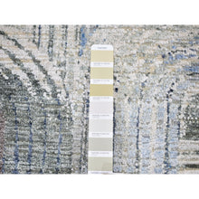 Load image into Gallery viewer, 2&#39;7&quot;x10&#39;4&quot; THE INTERTWINED PASSAGE, Silk with Textured Wool Hand Knotted Runner Oriental Rug FWR357036