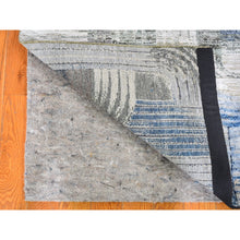 Load image into Gallery viewer, 2&#39;7&quot;x10&#39;4&quot; THE INTERTWINED PASSAGE, Silk with Textured Wool Hand Knotted Runner Oriental Rug FWR357036