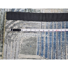 Load image into Gallery viewer, 2&#39;7&quot;x10&#39;4&quot; THE INTERTWINED PASSAGE, Silk with Textured Wool Hand Knotted Runner Oriental Rug FWR357036