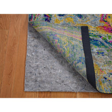 Load image into Gallery viewer, 3&#39;x5&#39; Colorful Sari Silk with Textured Wool The Lava Design Hand Knotted Oriental Rug FWR357042