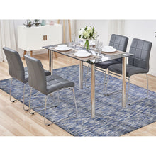 Load image into Gallery viewer, 8&#39;2&quot;x10&#39; Fence Design with Blue Wool and Art Silk Tone on Tone Hand Loomed Oriental Rug FWR357204