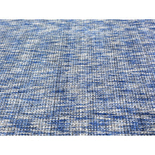 Load image into Gallery viewer, 8&#39;2&quot;x10&#39; Fence Design with Blue Wool and Art Silk Tone on Tone Hand Loomed Oriental Rug FWR357204