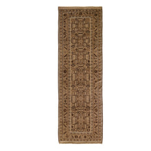 Load image into Gallery viewer, 3&#39;2&quot;x9&#39;6&quot; Washed Out Afghan Baluch Pure Wool Runner with Earth Tones Hand Knotted Oriental Rug FWR357360
