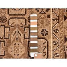 Load image into Gallery viewer, 3&#39;2&quot;x9&#39;6&quot; Washed Out Afghan Baluch Pure Wool Runner with Earth Tones Hand Knotted Oriental Rug FWR357360