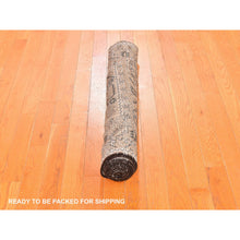 Load image into Gallery viewer, 3&#39;2&quot;x9&#39;6&quot; Washed Out Afghan Baluch Pure Wool Runner with Earth Tones Hand Knotted Oriental Rug FWR357360