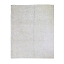 Load image into Gallery viewer, 8&#39;x10&#39; Beige Wool and Plant Based Silk Hand Loomed Fine Jacquard with Erased Design Oriental Rug FWR357396