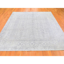 Load image into Gallery viewer, 8&#39;x10&#39; Beige Wool and Plant Based Silk Hand Loomed Fine Jacquard with Erased Design Oriental Rug FWR357396