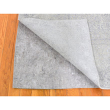 Load image into Gallery viewer, 8&#39;x10&#39; Beige Wool and Plant Based Silk Hand Loomed Fine Jacquard with Erased Design Oriental Rug FWR357396