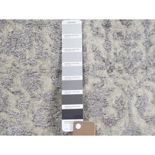 Load image into Gallery viewer, 2&#39;5&quot;x8&#39; Gray Jacquard Hand Loomed Broken Cypress Tree Design Silken Thick and Plush Runner Oriental Rug FWR357414
