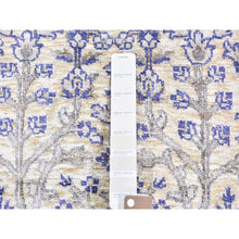 Load image into Gallery viewer, 2&#39;7&quot;x10&#39;1&quot; Ivory Willow and Cypress Tree Design Silk with Textured Wool Hand Knotted Runner Oriental Rug FWR357540