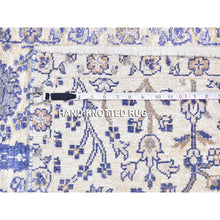 Load image into Gallery viewer, 2&#39;7&quot;x10&#39;1&quot; Ivory Willow and Cypress Tree Design Silk with Textured Wool Hand Knotted Runner Oriental Rug FWR357540