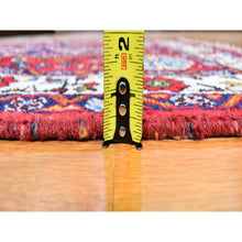 Load image into Gallery viewer, 3&#39;6&quot;x4&#39;9&quot; New Persian Shiraz Serrated Medallion, Birds, Pure Wool Hand Knotted Oriental Rug FWR357756